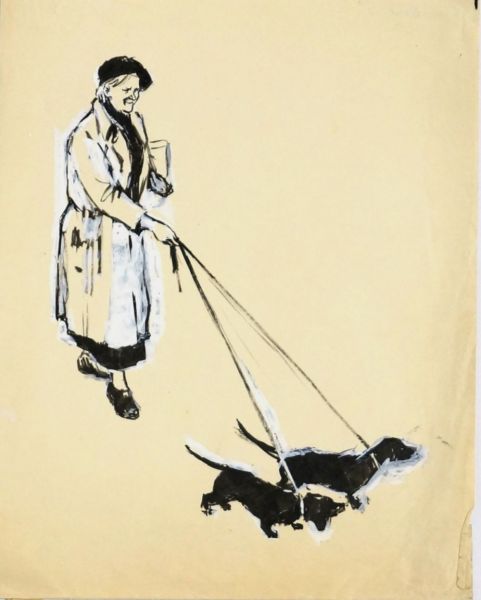 Иллюстрация к книге Н. Никитич «Андрюша идет в школу».
